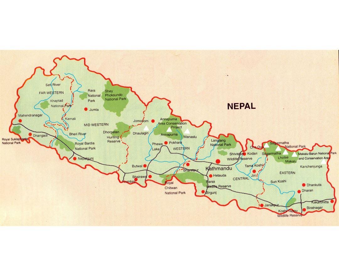 Карта на непал железничката butwal