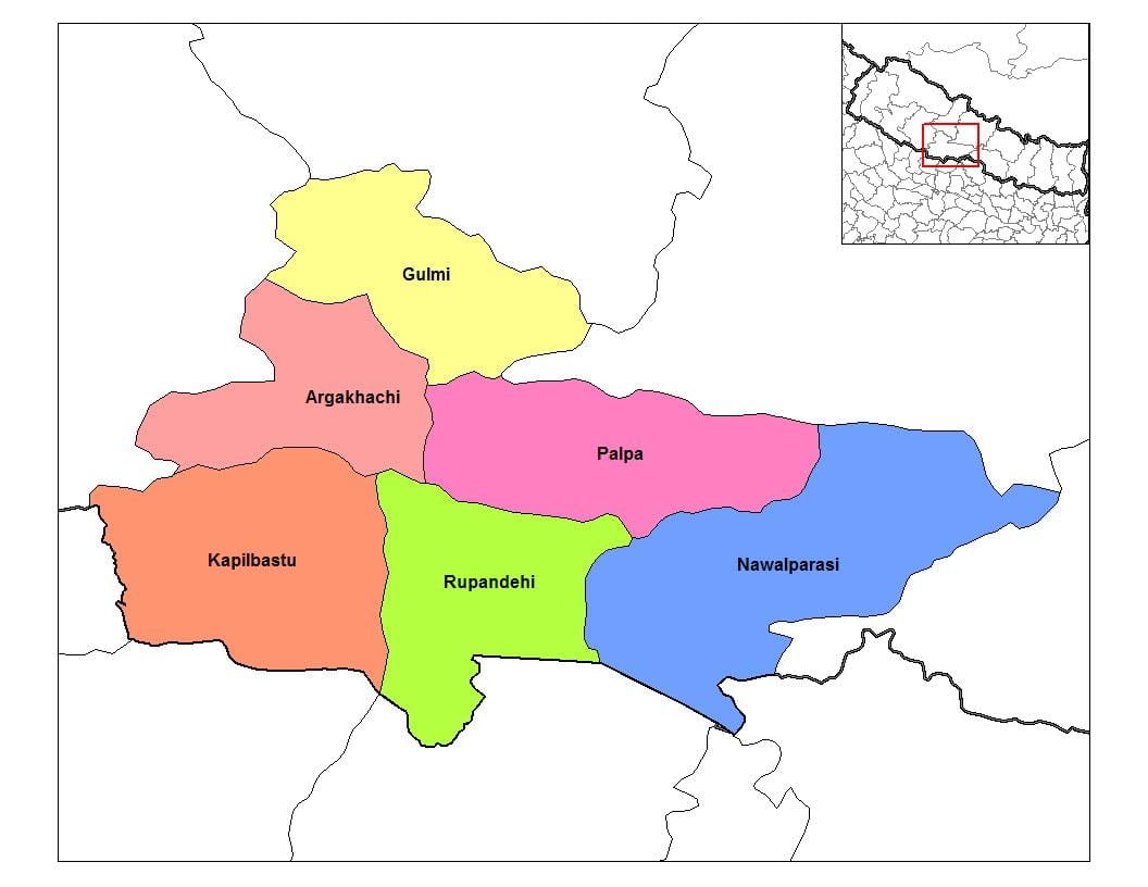 Карта на rupandehi непал