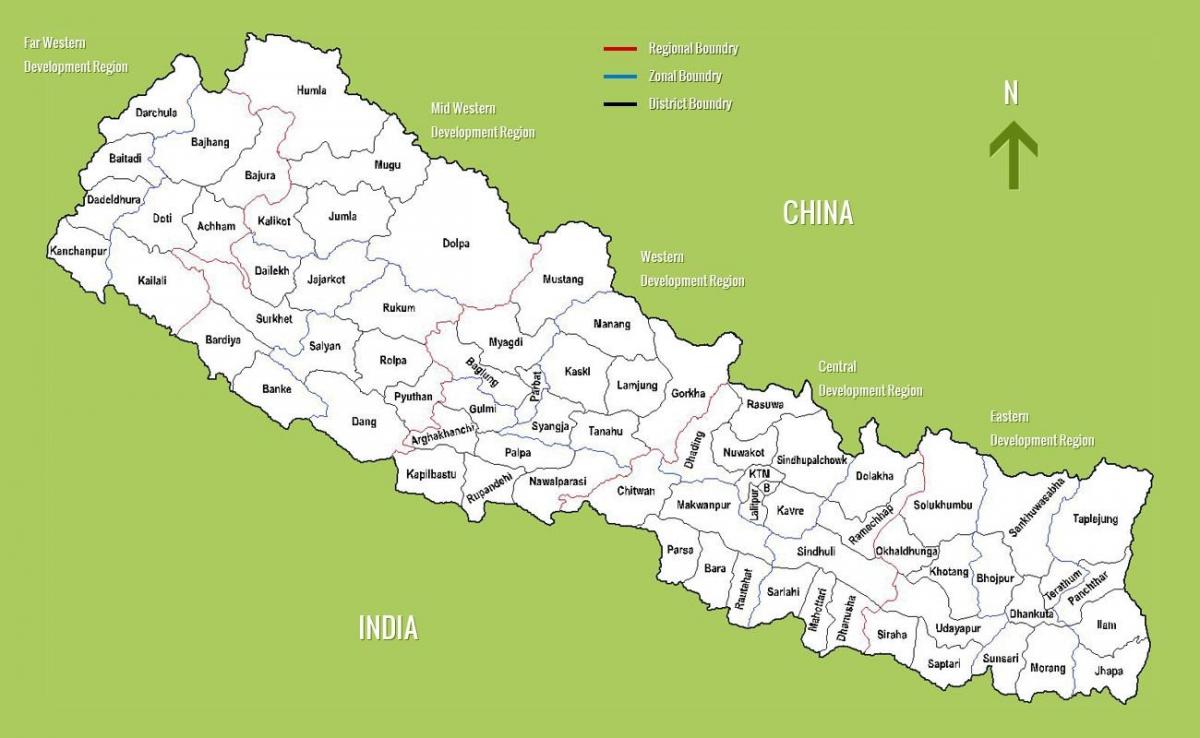 мапа на непал