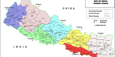 7 pradesh непал мапа