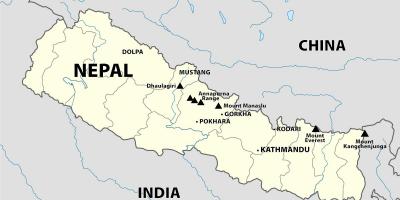 Индија непал граница мапа
